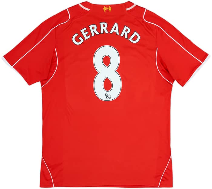 2014-15 Liverpool Home Shirt Gerrard #8 - 5/10 - (L)