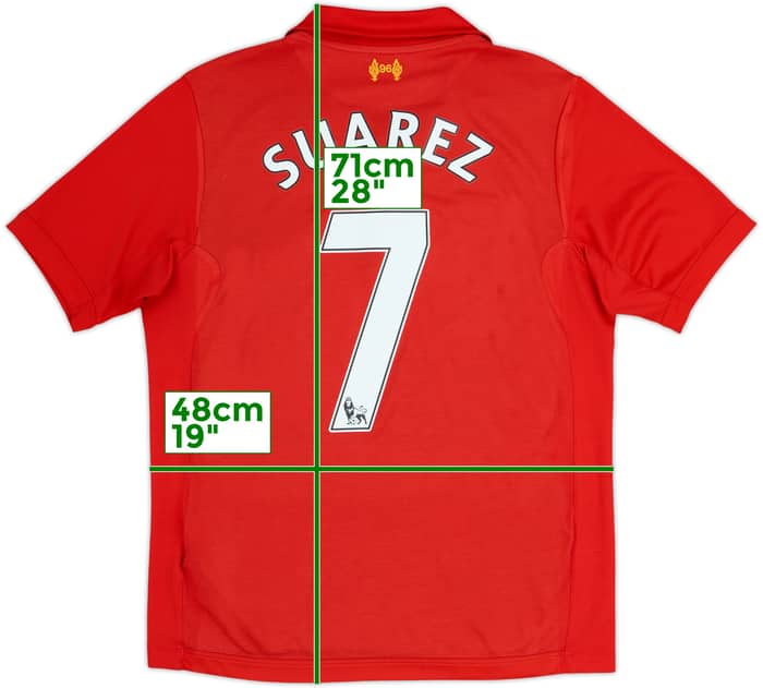 2012-13 Liverpool Home Shirt Suarez #7 - 5/10 - (S)
