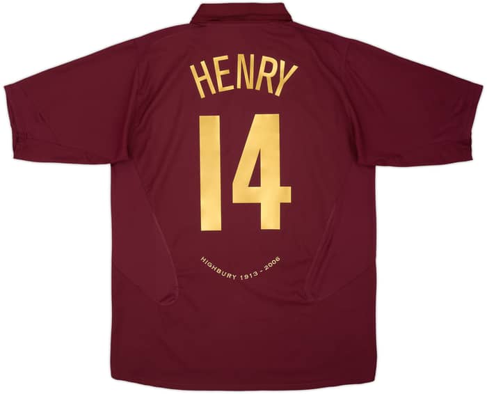 2005-06 Arsenal Home Shirt Henry #14 - 6/10 - (XL)