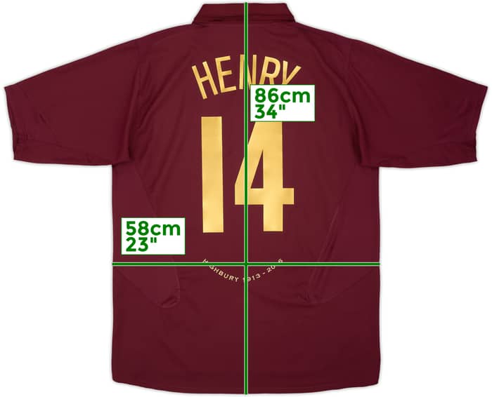 2005-06 Arsenal Home Shirt Henry #14 - 6/10 - (XL)