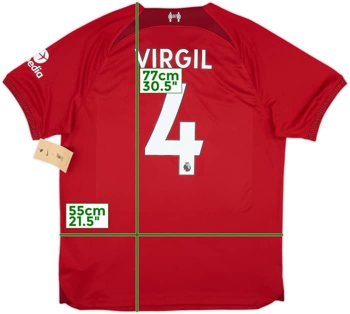 2022-23 Liverpool Home Shirt Virgil #4 (L)