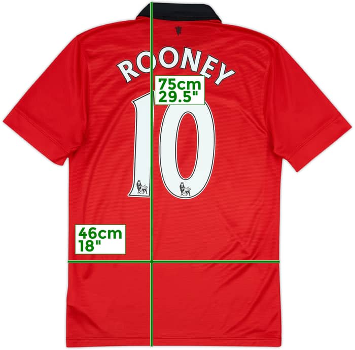 2013-14 Manchester United Home Shirt Rooney #10 - 5/10 - (S)