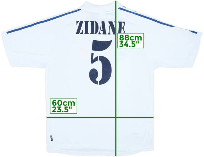 Camiseta de local del Real Madrid 2001 Zidane #5 (XL)