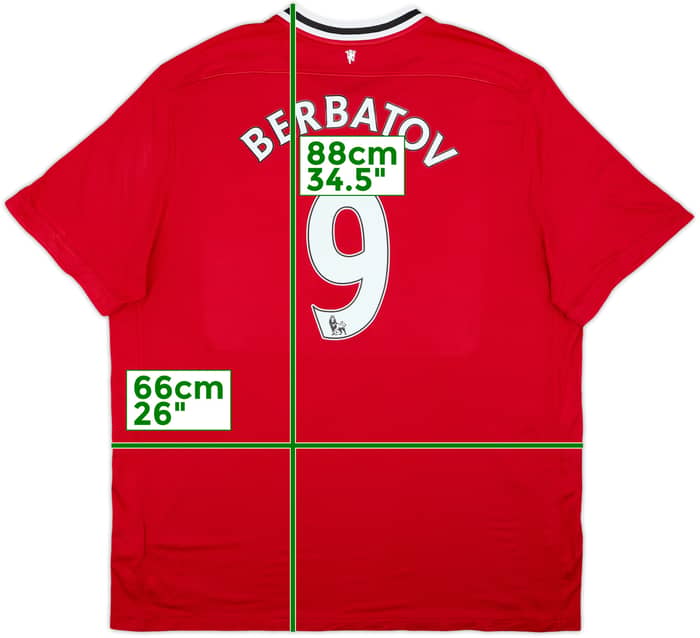 2011-12 Manchester United Home Shirt Berbatov #9 - 7/10 - (3XL)