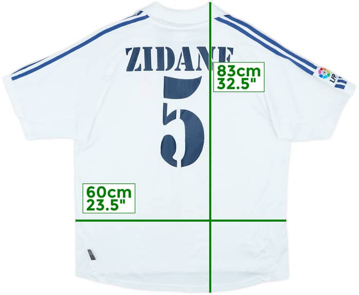 2001 Real Madrid Home Shirt Zidane #5 - 7/10 - (XL)