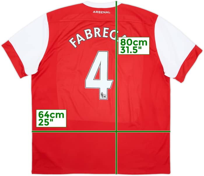2010-11 Arsenal Home Shirt Fabregas #4 - 6/10 - (XXL)