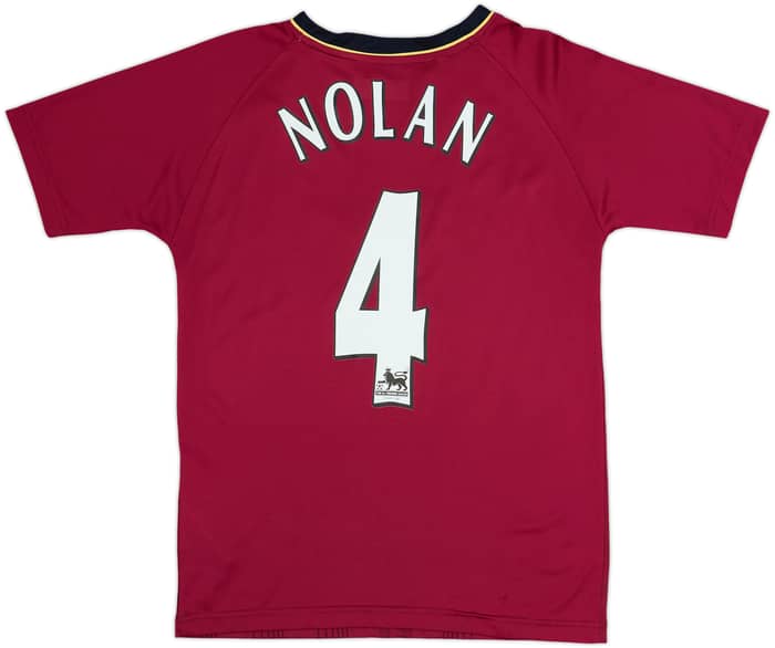Camiseta de visitante del Bolton 2006-08 Nolan #4 - 7/10 - (Niños L)