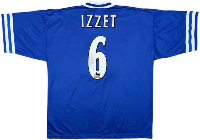 1996-98 Leicester Signed Home Shirt Izzet #6 - 8/10 - (XL)