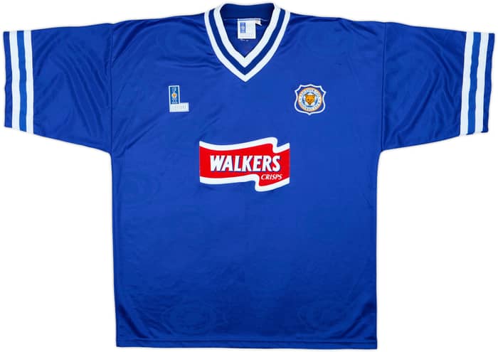 1996-98 Leicester Signed Home Shirt Izzet #6 - 8/10 - (XL)