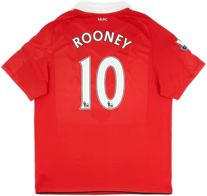 2010-11 Manchester United Home Shirt Rooney #10 - 9/10 - (XL)