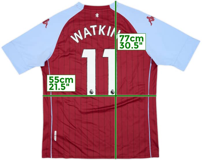 2020-21 Aston Villa Home Shirt Watkins #11 - 8/10 - (XL)