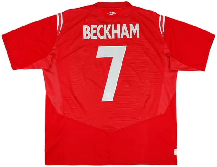 2004-06 England Away Shirt Beckham #7 - 7/10 - (XXL)