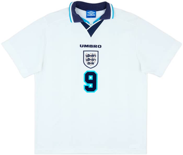 1995-97 England Home Shirt Shearer #9 - 8/10 - (XL)