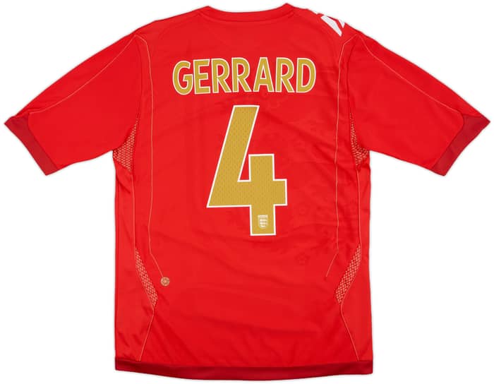 2006-08 England Away Shirt Gerrard #4 - 8/10 - (M)