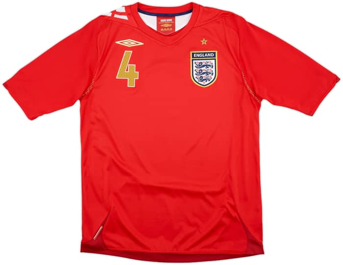 2006-08 England Away Shirt Gerrard #4 - 8/10 - (M)
