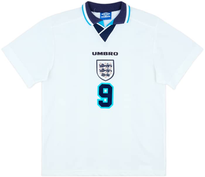 1995-97 England Home Shirt Shearer #9 - 8/10 - (L)