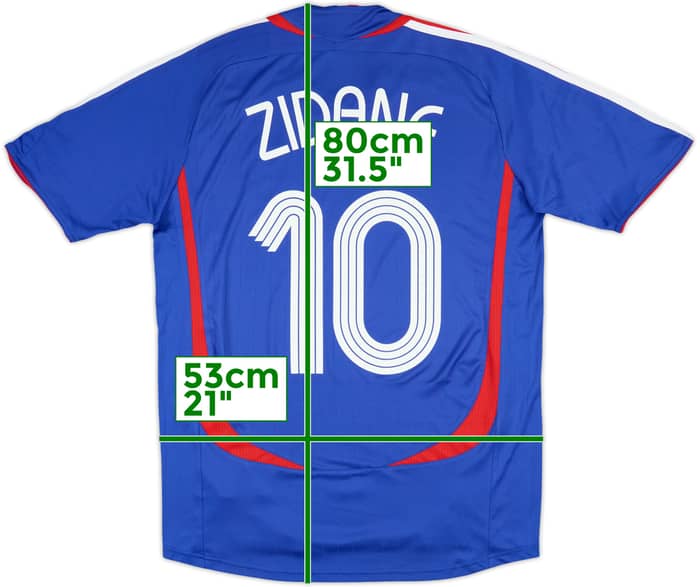 2006-07 France Home Shirt Zidane #10 - 8/10 - (M)