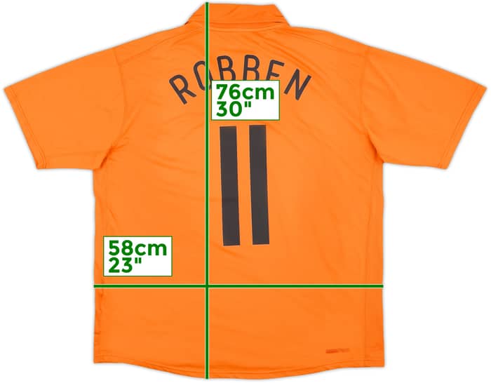 2006-08 Netherlands Home Shirt Robben #11 - 7/10 - (L)