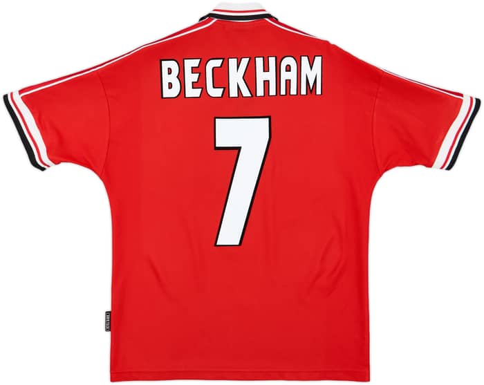 1998-00 Manchester United Home Shirt Beckham #7 - 8/10 - (M)