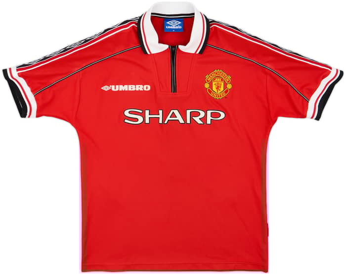 1998-00 Manchester United Home Shirt Beckham #7 - 8/10 - (M)