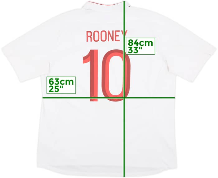 2012-13 England Home Shirt Rooney #10 - 8/10 - (3XL)