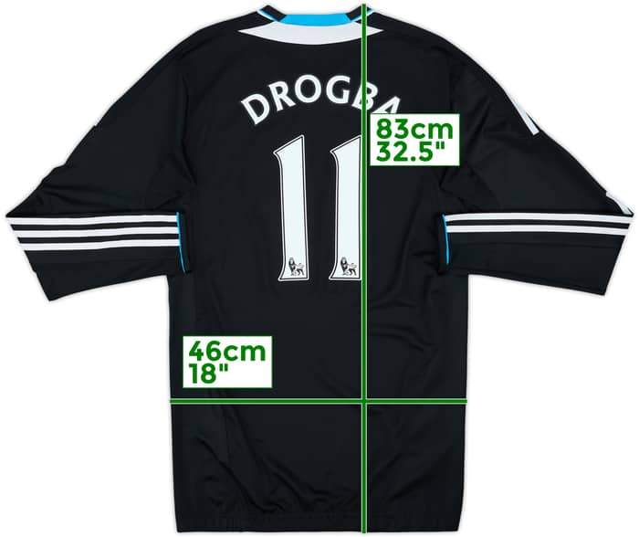 2011-12 Chelsea Player Issue TechFit Away L/S Shirt Drogba #11 - 8/10 - (XL)