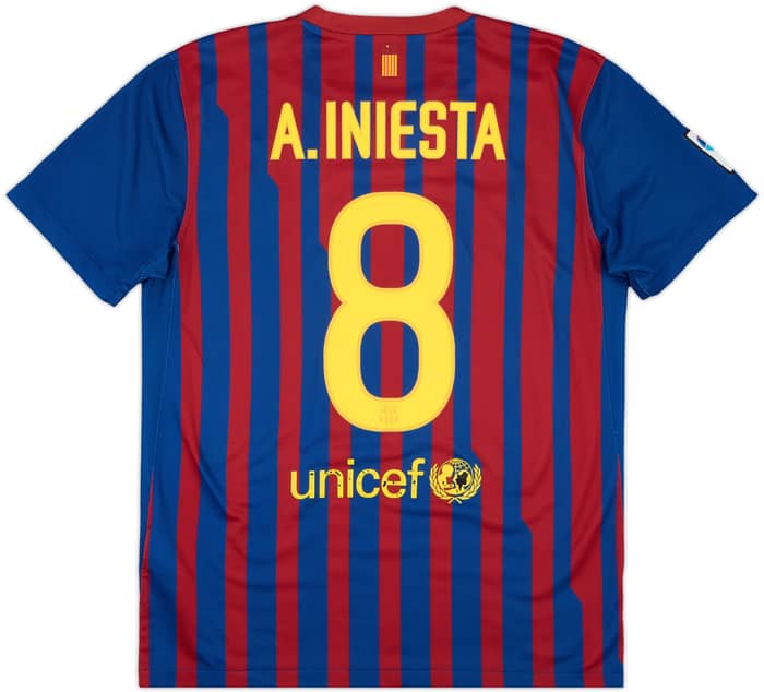 2011-12 Barcelona Home Shirt A.Iniesta #8 - 6/10 - (L)
