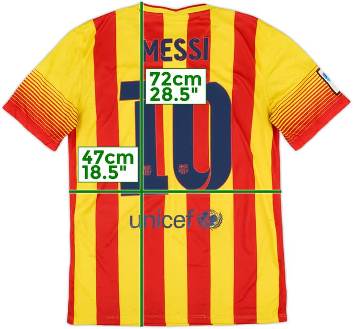 2013-15 Barcelona Away Shirt Messi #10 - 5/10 - (S)