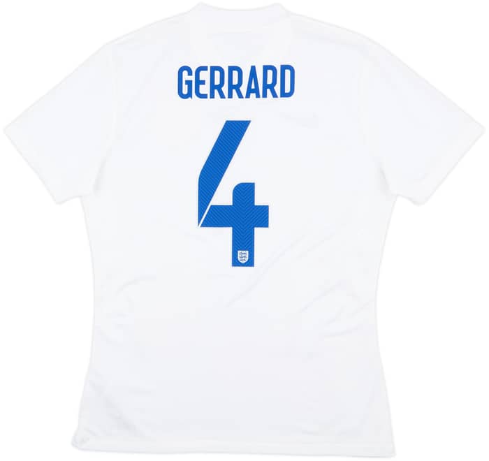 2014-15 England Player Issue Home Shirt Gerrard #4 - 8/10 - (L)