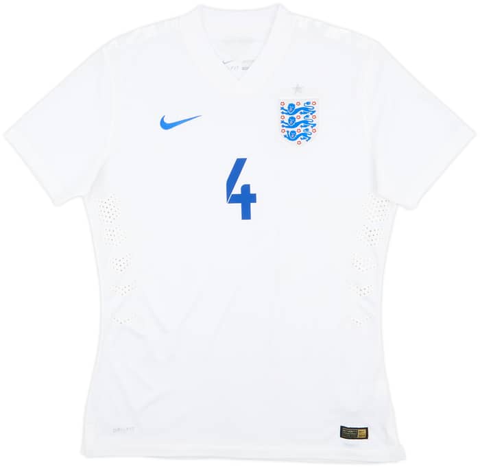 2014-15 England Player Issue Home Shirt Gerrard #4 - 8/10 - (L)