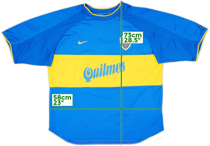 2000-01 Boca Juniors Home Shirt #10 - 8/10 - (L)