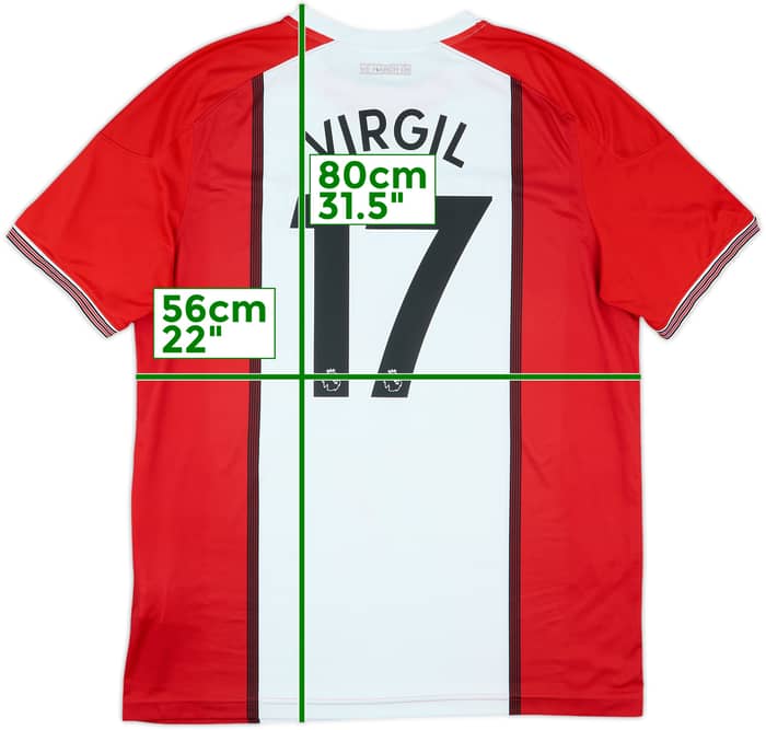 2017-18 Southampton Home Shirt Virgil #17 - 7/10 - (XL)