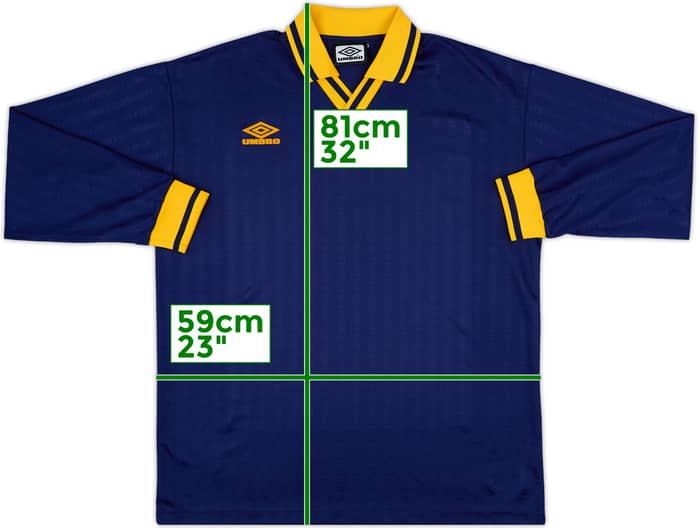 1990s Umbro Template L/S Shirt #5 - 9/10 - (XL)
