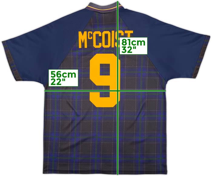1994-96 Scotland Home Shirt McCoist #9 - 7/10 - (XL)