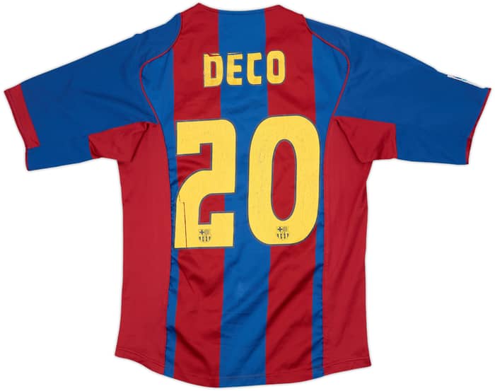 2004-05 Barcelona Home Shirt Deco #20 - 6/10 - (L)