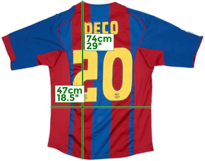 2004-05 Barcelona Home Shirt Deco #20 - 6/10 - (L)