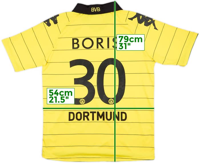 2010-11 Borussia Dortmund Signed Home Shirt Boris #30 - 7/10 - (L)