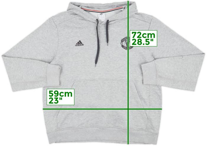 2015-16 Manchester United adidas Hooded Top - 8/10 - (XL)