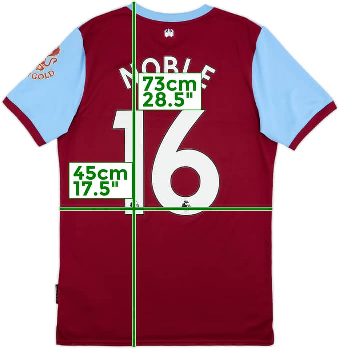 2019-20 West Ham Home Shirt Noble #16 - 10/10 - (S)