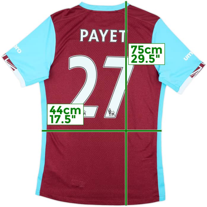 2016-17 West Ham Home Shirt Payet #27 - 8/10 - (M)