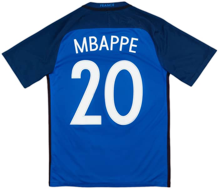 2016-17 France Home Shirt Mbappe #20 - 8/10 - (S)