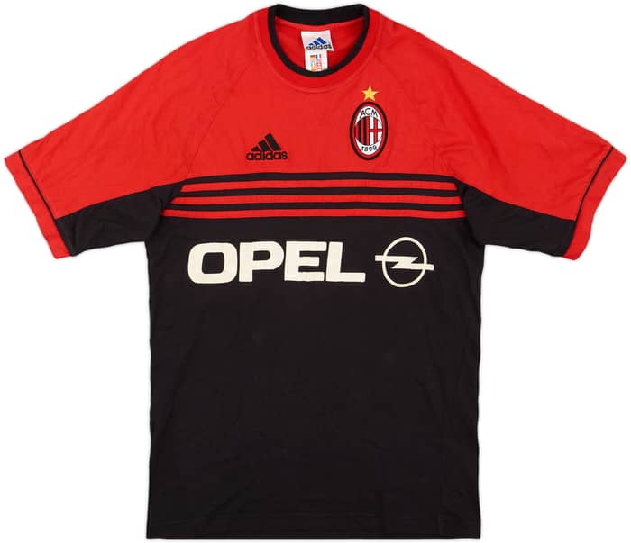 2000-01 AC Milan adidas Cotton Tee - 7/10 - (S)