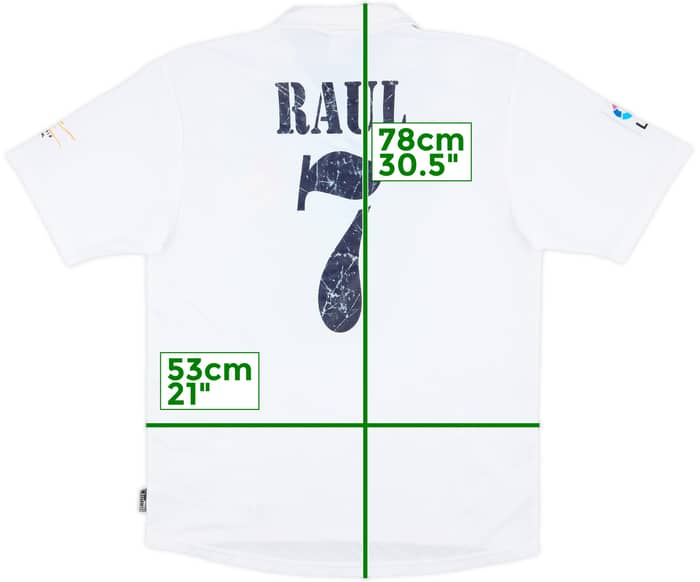 2001 Real Madrid Home Shirt Raul #7 - 5/10 - (M)