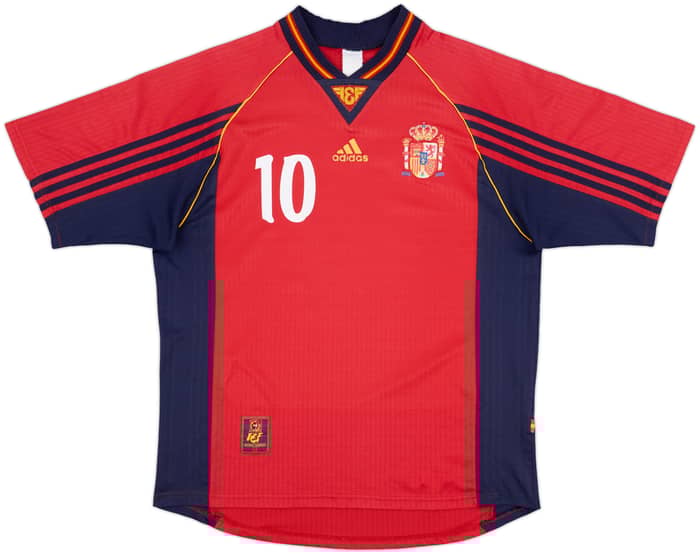 1998-99 Spain Home Shirt Raul #10 - 7/10 - (XL)