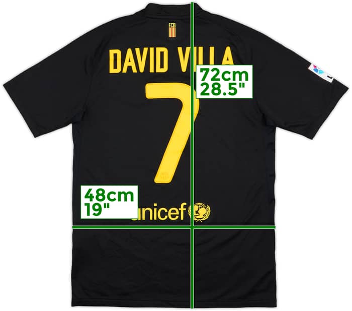 2011-12 Barcelona Away Shirt David Villa #7 - 9/10 - (M)