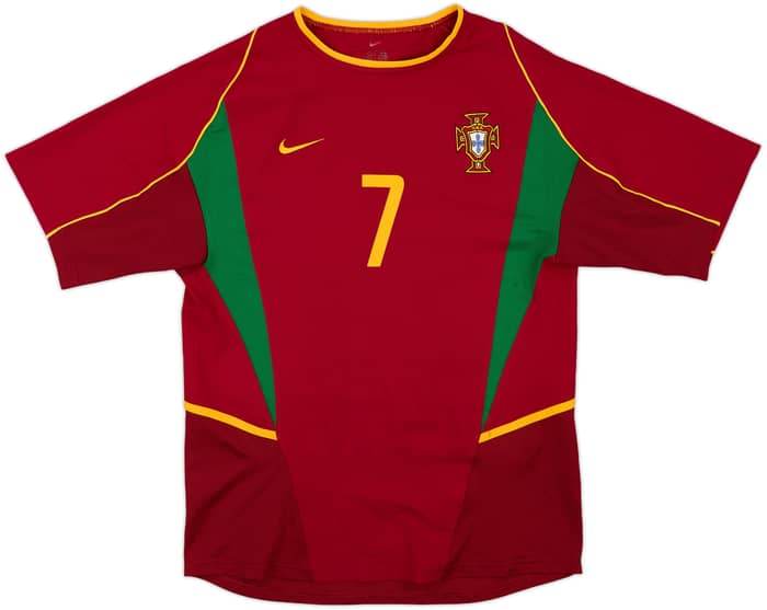 2002-04 Portugal Home Shirt Figo #7 - 9/10 - (S)