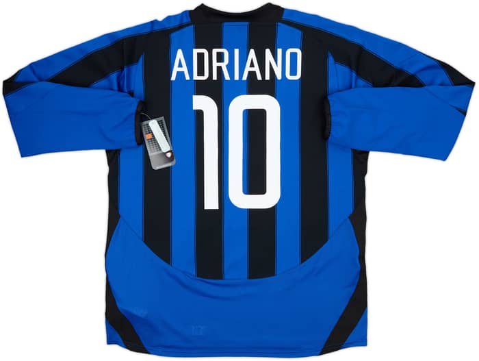 2003-04 Inter Milan Home L/S Shirt Adriano #10 (XL)