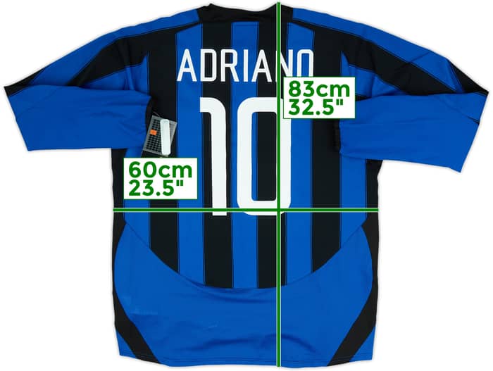2003-04 Inter Milan Home L/S Shirt Adriano #10 (XL)