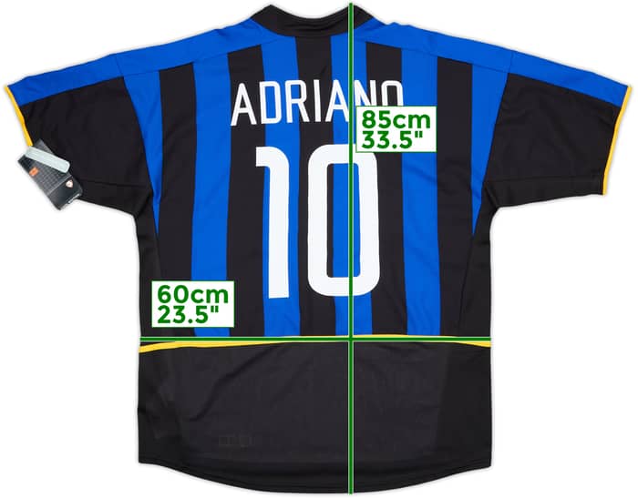 2002-03 Inter Milan Home Shirt Adriano #10 (XL)