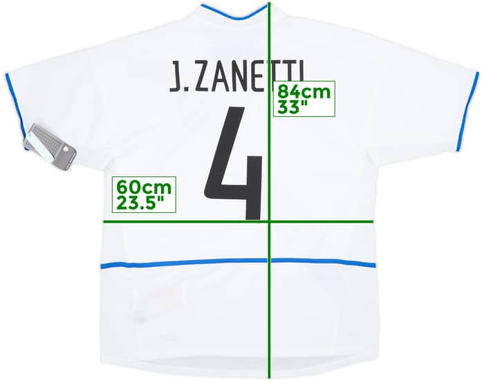 2002-03 Inter Milan Away Shirt Zanetti #4 (XL)